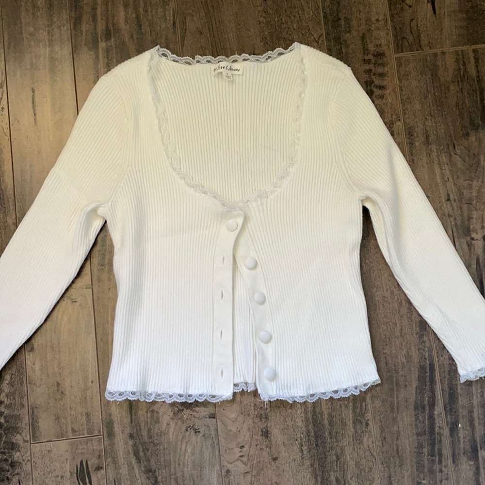 FOR LOVE AND LEMONS white cardigan